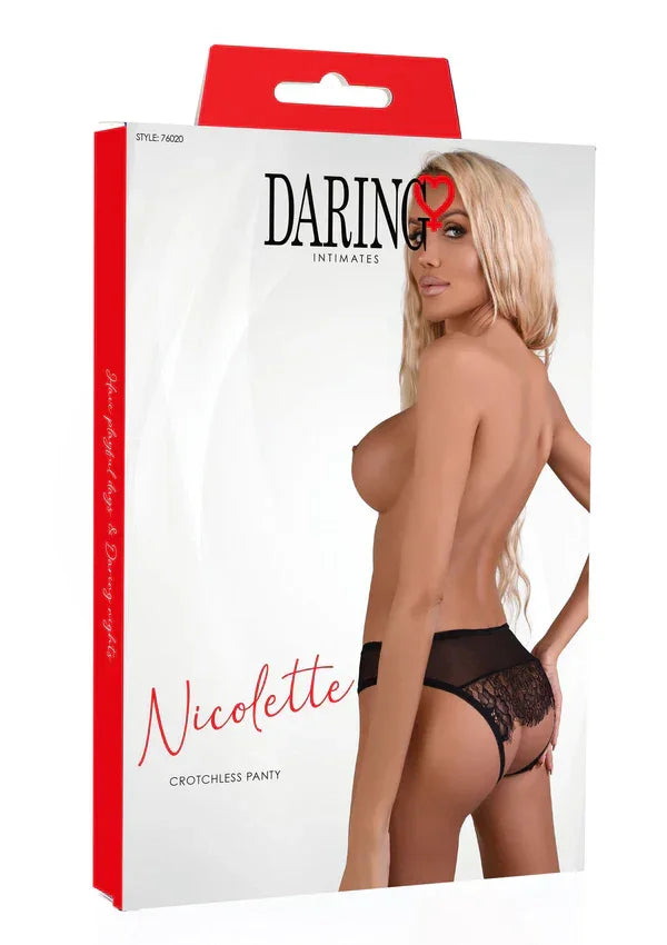 Nicolette crotchless panty by Daring Intimates - Happytoys Sexshop: Toys for Feeling Happy & Easy 😊 - Discreet geleverd