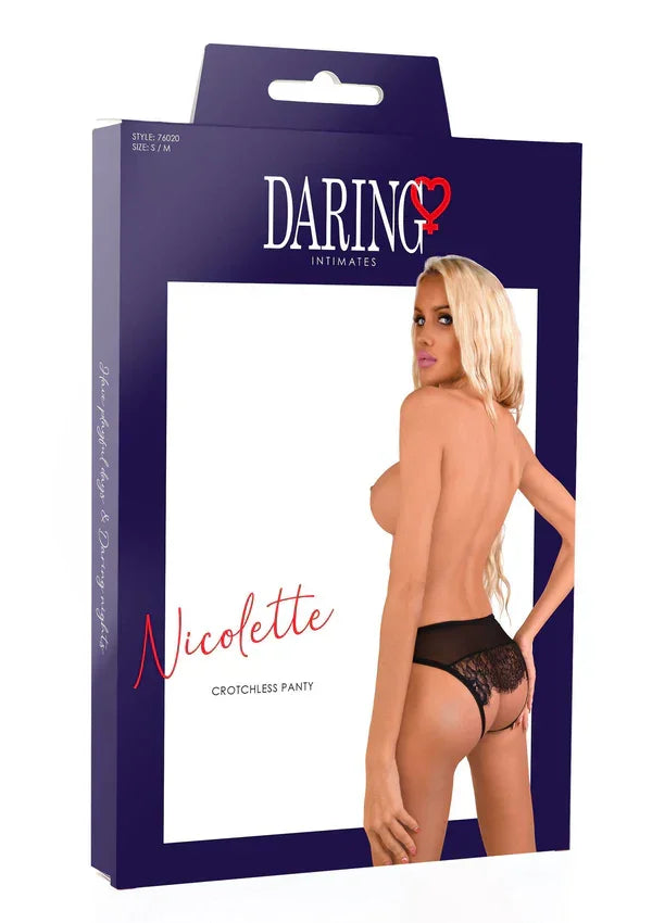 Nicolette crotchless panty by Daring Intimates - Happytoys Sexshop: Toys for Feeling Happy & Easy 😊 - Discreet geleverd