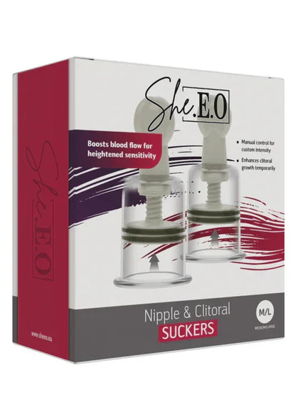 Nipple & Clitoral Suckers M/L by She.E.O.