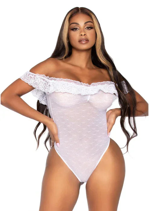 Off the shoulder teddy by Leg Avenue - Happytoys Sexshop: Toys for Feeling Happy & Easy 😊 - Discreet geleverd