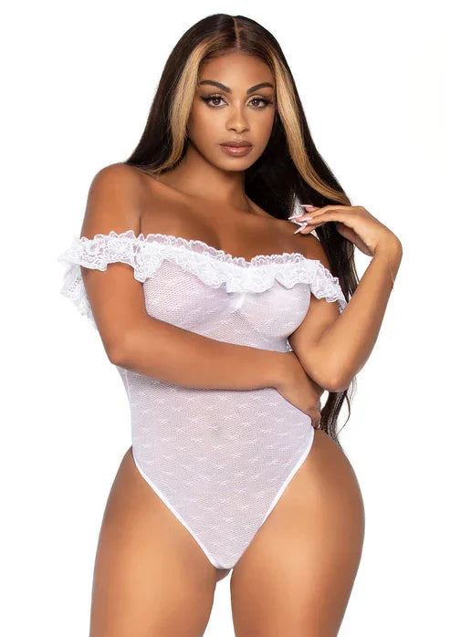 Off the shoulder teddy by Leg Avenue - Happytoys Sexshop: Toys for Feeling Happy & Easy 😊 - Discreet geleverd