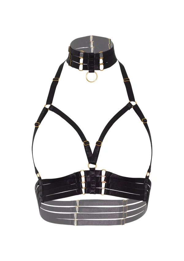 Open Cup Bra Plus O-Ring Collar by Kinky Diva - Happytoys Sexshop: Toys for Feeling Happy & Easy 😊 - Discreet geleverd