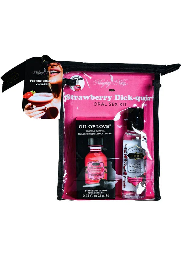 Oral Sex Cocktail Kit - Strawberry Dick-quiri by Kama Sutra - Happytoys Sexshop: Toys for Feeling Happy & Easy 😊 - Discreet geleverd