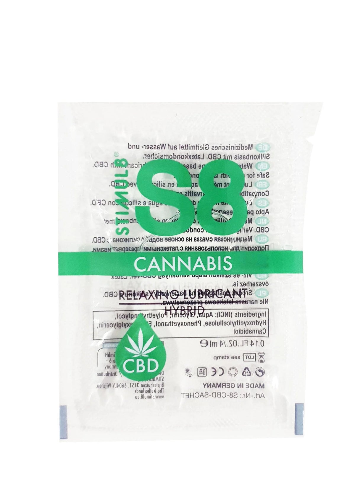Bestel: S8 Hybrid Cannabis SACHET 4ml - bij Happytoys: de erotische sex webshop | liever Happy dan Easy ⭐⭐⭐⭐⭐ - Default Title - P97421 - CANNABIS - 4