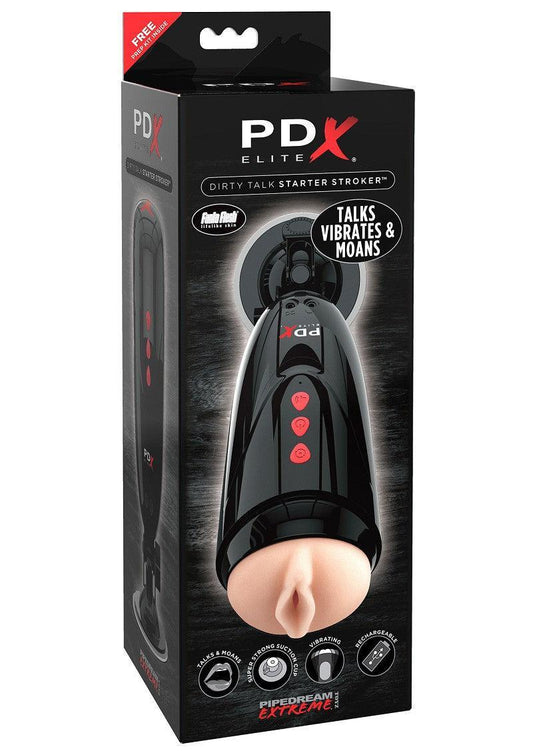 Pipedream PDX Elite Dirty Talk Starter Stroker - Happytoys Sexshop: Toys for Feeling Happy & Easy 😊 - Discreet geleverd