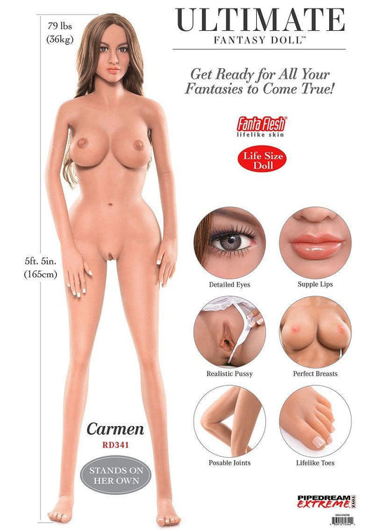 Pipedream PDX Extreme Ultimate Fantasy Dolls Carmen Sex pop - Happytoys Sexshop: Toys for Feeling Happy & Easy 😊 - Discreet geleverd