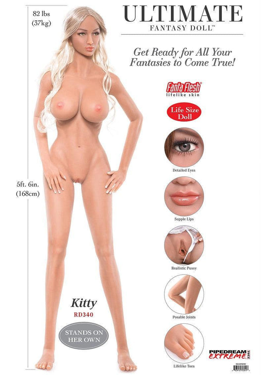 Pipedream PDX Extreme Ultimate Fantasy Dolls Kitty - Happytoys Sexshop: Toys for Feeling Happy & Easy 😊 - Discreet geleverd