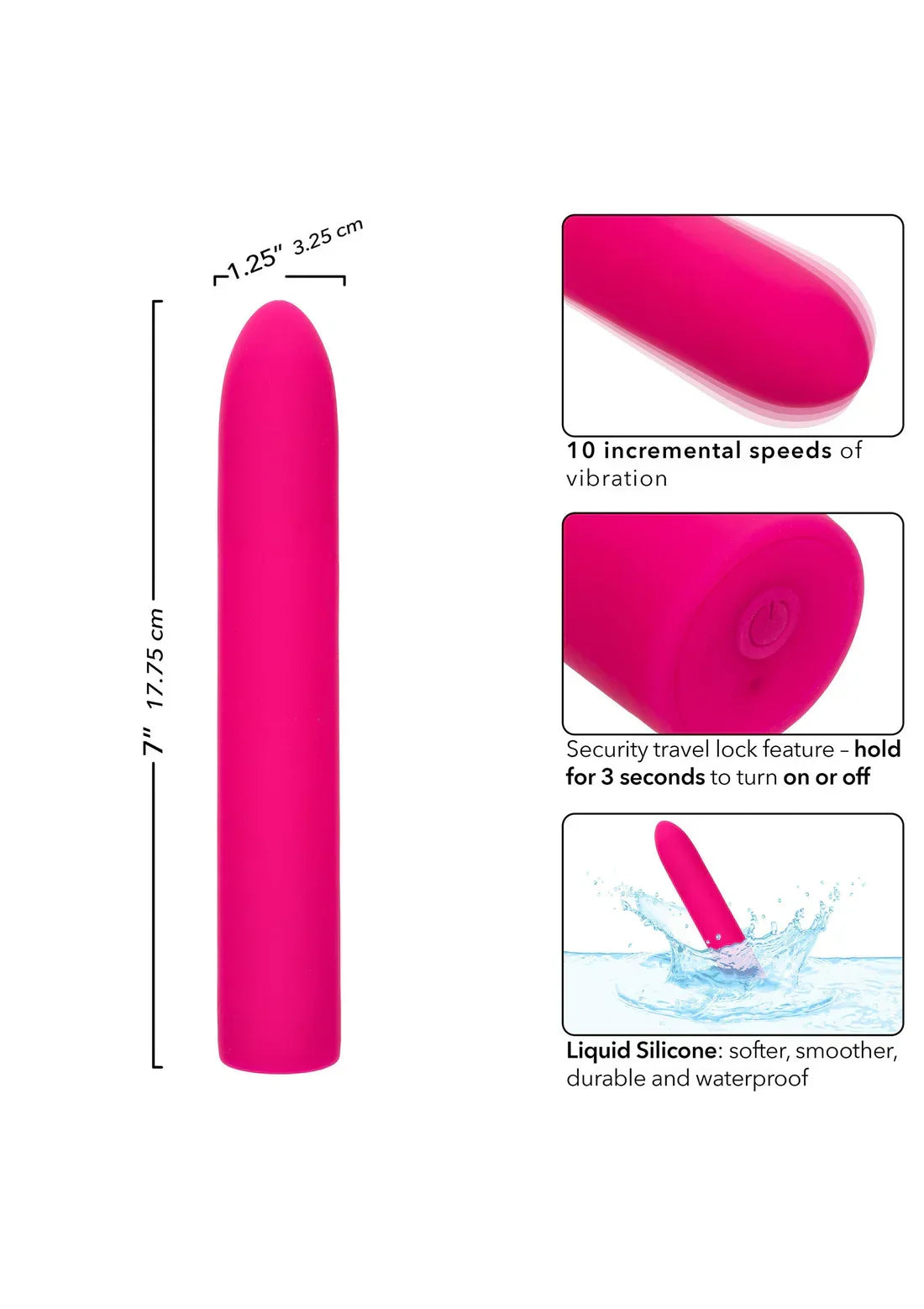 Rechargeable Chic Standard by CalExotics - Happytoys Sexshop: Toys for Feeling Happy & Easy 😊 - Discreet geleverd