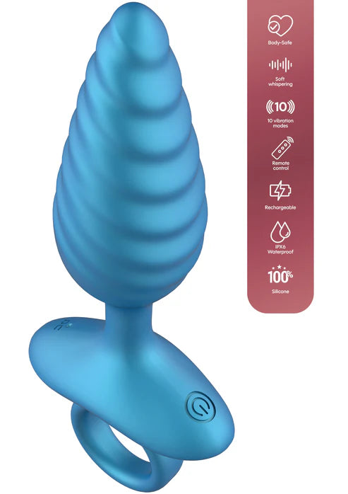 Ribbed Anal Plug Vibrating + Remote @ Playhouse