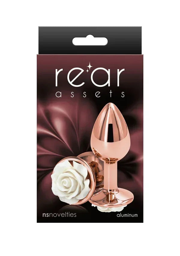 Rose Buttplug Small White by NS Novelties - Happytoys Sexshop: Toys for Feeling Happy & Easy 😊 - Discreet geleverd