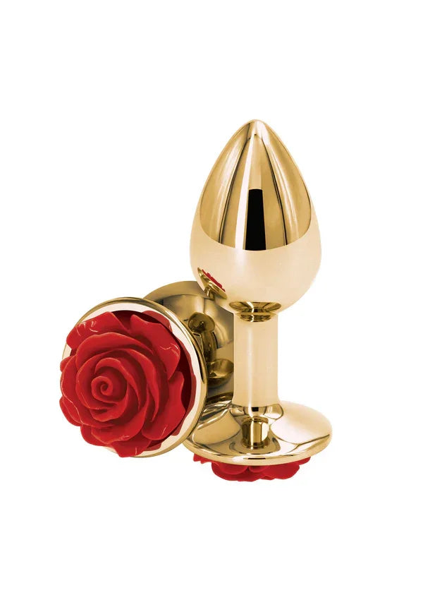 Rose Buttplug Small Red by NS Novelties - Happytoys Sexshop: Toys for Feeling Happy & Easy 😊 - Discreet geleverd