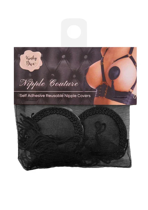 Satin Nipple Covers w Tassel by Kinky Diva - Happytoys Sexshop: Toys for Feeling Happy & Easy 😊 - Discreet geleverd