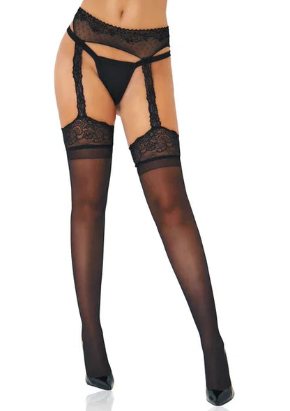 Satin Touch Garterbelt Stockings by Daring Intimates - Happytoys Sexshop: Toys for Feeling Happy & Easy 😊 - Discreet geleverd