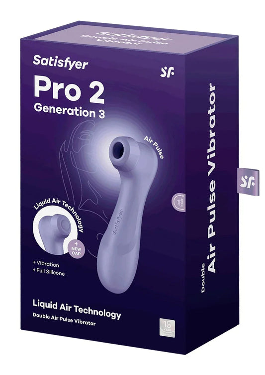 Pro 2 Generation 3 Air-Pressure Vibrator by Satisfyer - Happytoys Sexshop: Toys for Feeling Happy & Easy 😊 - Discreet geleverd
