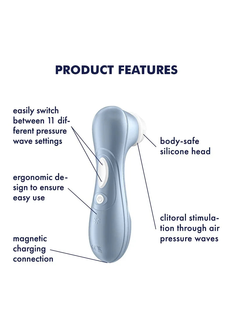 Satisfyer Pro 2+ Generation 2 (blauw) - Happytoys Sexshop: Toys for Feeling Happy & Easy 😊 - Discreet geleverd