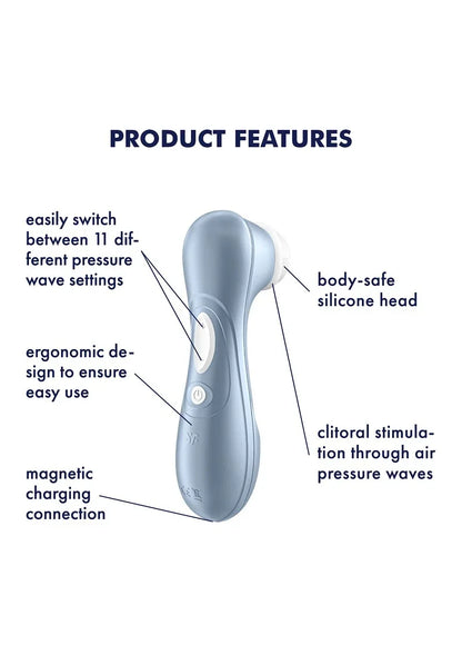Satisfyer Pro 2+ Generation 2 (blauw) - Happytoys Sexshop: Toys for Feeling Happy & Easy 😊 - Discreet geleverd