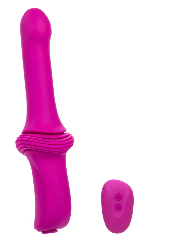 Sex Machine Ridged Thruster Pink by CalExotics - Happytoys Sexshop: Toys for Feeling Happy & Easy 😊 - Discreet geleverd
