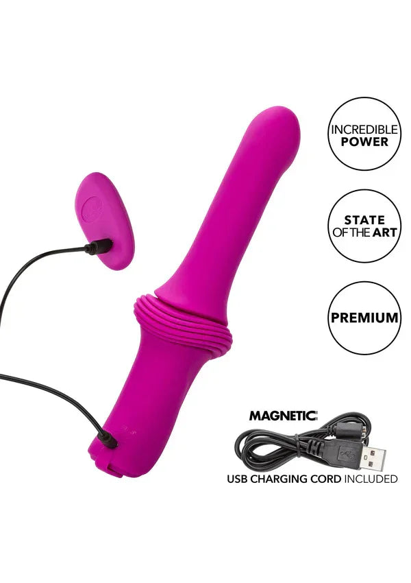 Sex Machine Ridged Thruster Pink by CalExotics - Happytoys Sexshop: Toys for Feeling Happy & Easy 😊 - Discreet geleverd