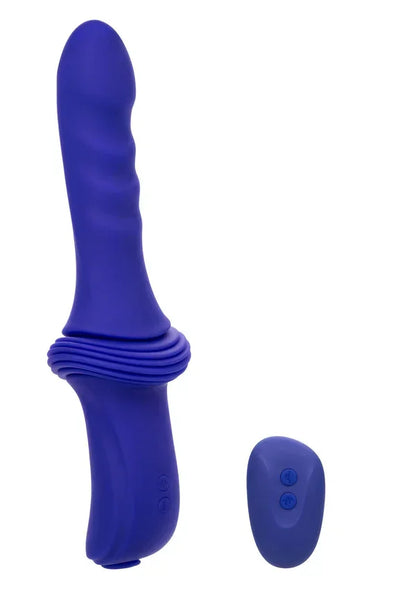 Sex Machine Ridged Thruster Purple by CalExotics - Happytoys Sexshop: Toys for Feeling Happy & Easy 😊 - Discreet geleverd