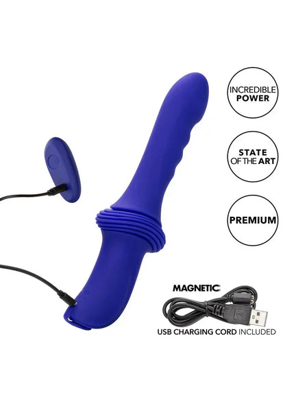 Sex Machine Ridged Thruster Purple by CalExotics - Happytoys Sexshop: Toys for Feeling Happy & Easy 😊 - Discreet geleverd