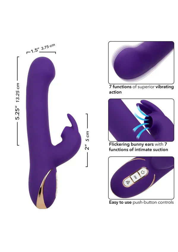 Silicone Suction Rabbit by CalExotics - Happytoys Sexshop: Toys for Feeling Happy & Easy 😊 - Discreet geleverd