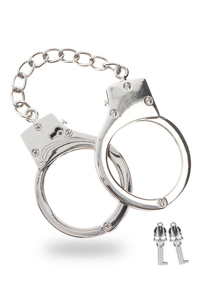 Versilberte BDSM Handschellen