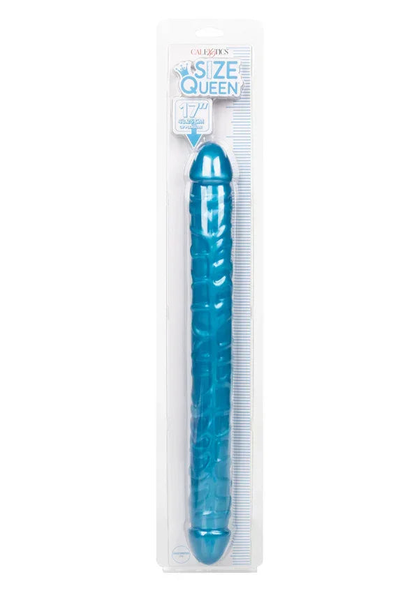Size Queen Double Dong Blue 17 inch by CalExotics - Happytoys Sexshop: Toys for Feeling Happy & Easy 😊 - Discreet geleverd