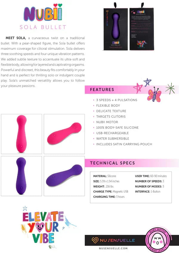 Sola Nubii Bullet by Nu Sensuelle - Happytoys Sexshop: Toys for Feeling Happy & Easy 😊 - Discreet geleverd