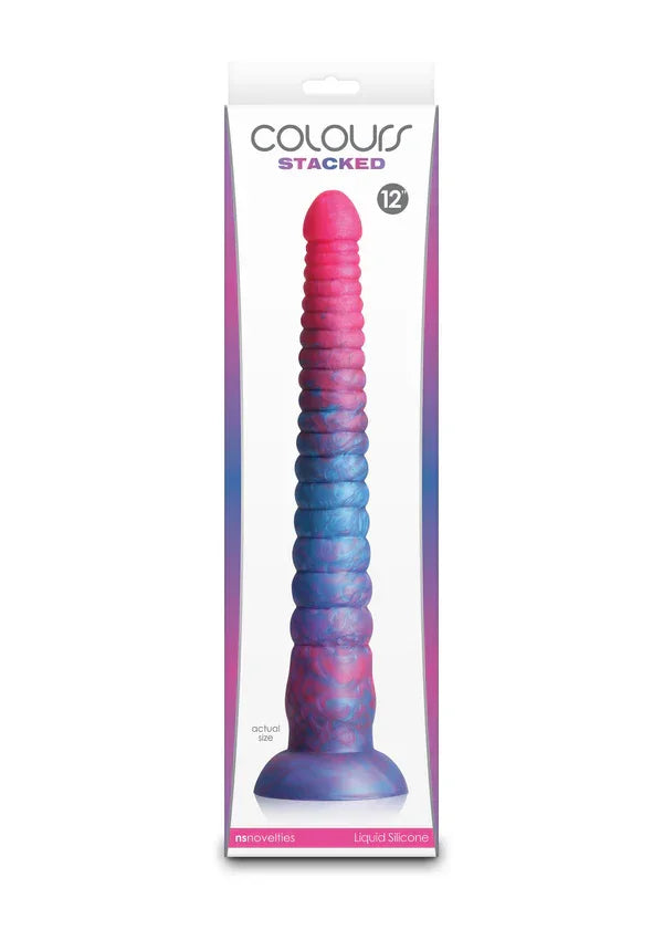 Stacked 12 inch Dildo Blue by NS Novelties - Happytoys Sexshop: Toys for Feeling Happy & Easy 😊 - Discreet geleverd