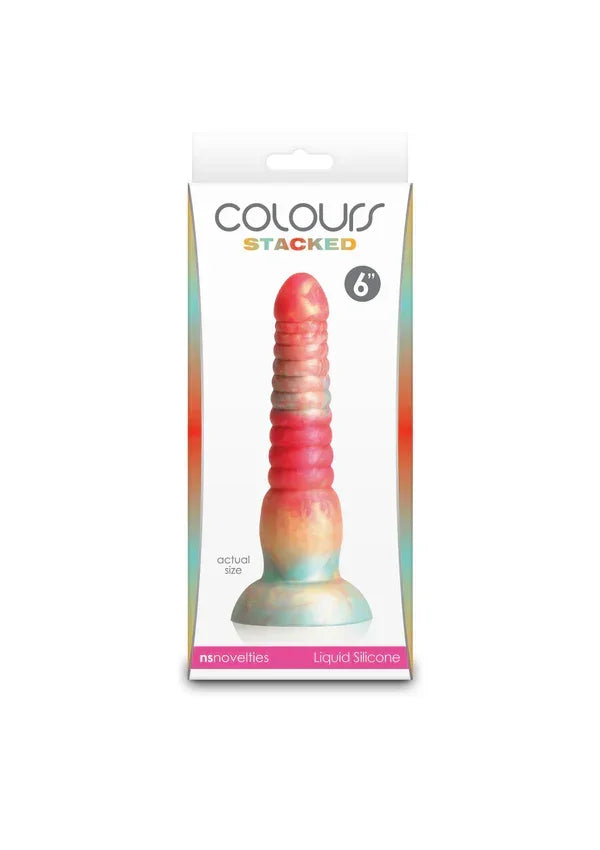 Stacked 6 inch Dildo Red by NS Novelties - Happytoys Sexshop: Toys for Feeling Happy & Easy 😊 - Discreet geleverd