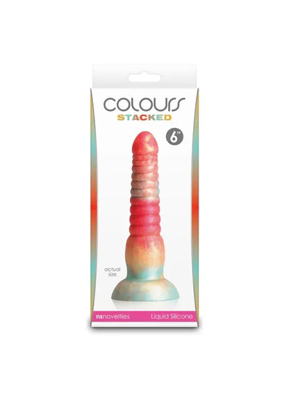 Stacked 6 inch Dildo Red by NS Novelties - Happytoys Sexshop: Toys for Feeling Happy & Easy 😊 - Discreet geleverd