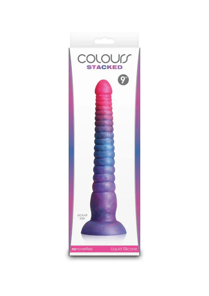 Stacked 9 inch Dildo Blue by NS Novelties - Happytoys Sexshop: Toys for Feeling Happy & Easy 😊 - Discreet geleverd