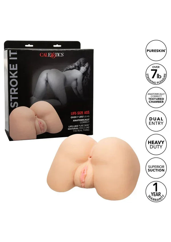 Stroke It Life size Ass Skin by CalExotics - Happytoys Sexshop: Toys for Feeling Happy & Easy 😊 - Discreet geleverd