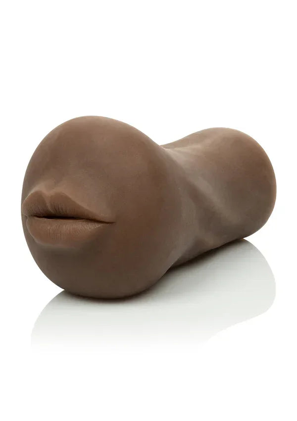 Stroke It Mouth Brown by CalExotics - Happytoys Sexshop: Toys for Feeling Happy & Easy 😊 - Discreet geleverd