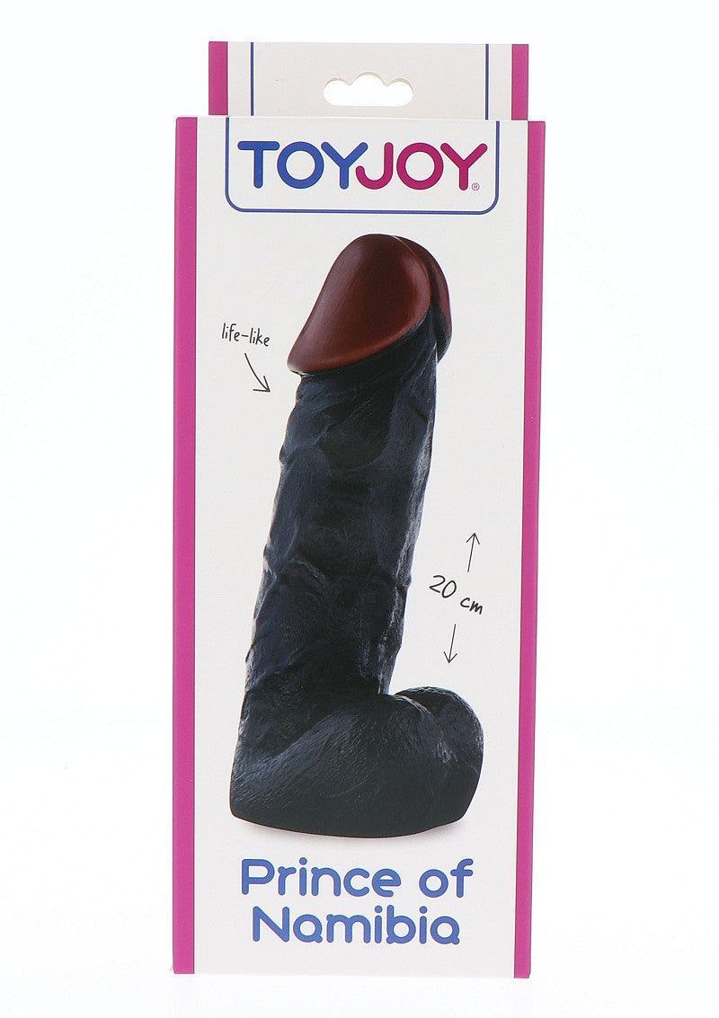ToyJoy Prince of Namibia 20 cm life-like black realistic adult toy in white and pink packaging