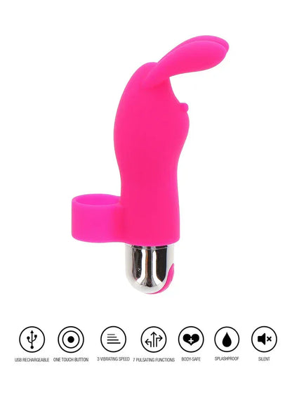 Finger Vibe Bunny Pleaser Rechargeable by ToyJoy - Happytoys Sexshop: Toys for Feeling Happy & Easy 😊 - Discreet geleverd