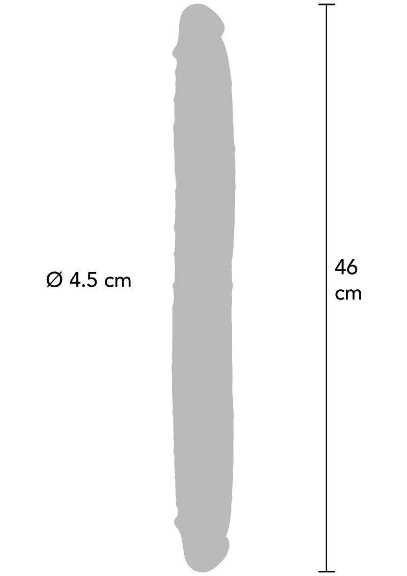 Get Real Silicone Foreskin Double Dong 46 cm by ToyJoy - Happytoys Sexshop: Toys for Feeling Happy & Easy 😊 - Discreet geleverd