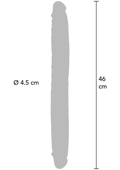 Get Real Silicone Foreskin Double Dong 46 cm by ToyJoy - Happytoys Sexshop: Toys for Feeling Happy & Easy 😊 - Discreet geleverd