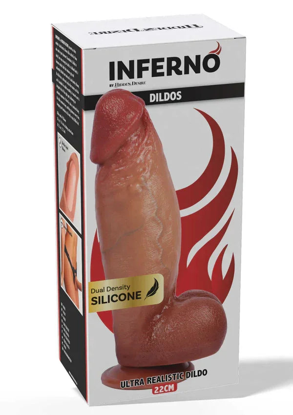 Ultra Realistic Dildo Silicone 22 cm by Hidden Desire - Happytoys Sexshop: Toys for Feeling Happy & Easy 😊 - Discreet geleverd