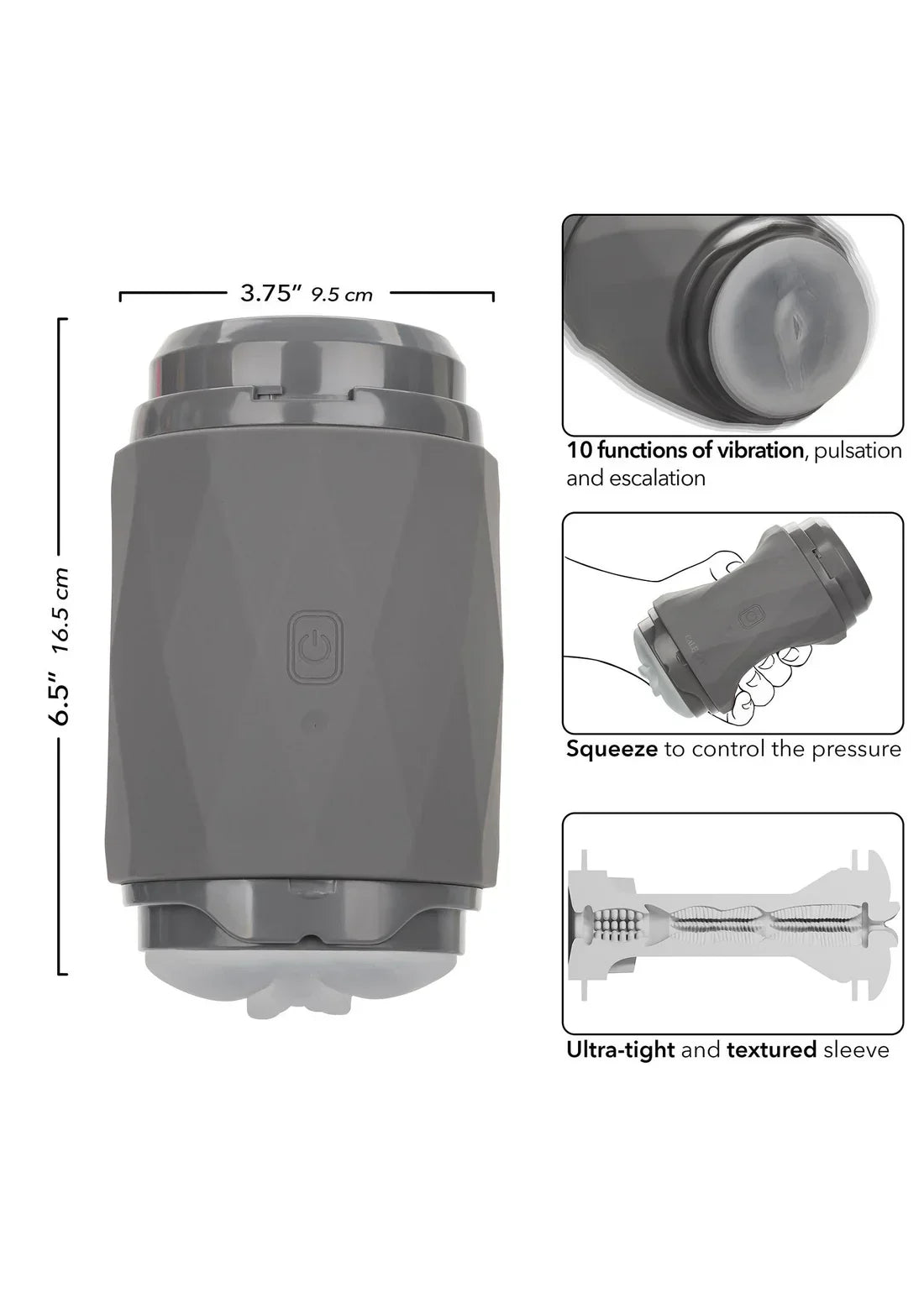 Vibro Squeeze Pussy by CalExotics - Happytoys Sexshop: Toys for Feeling Happy & Easy 😊 - Discreet geleverd