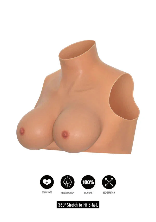 Wearable Breasts Crop Top D Cup by Hidden Desire - Happytoys Sexshop: Toys for Feeling Happy & Easy 😊 - Discreet geleverd