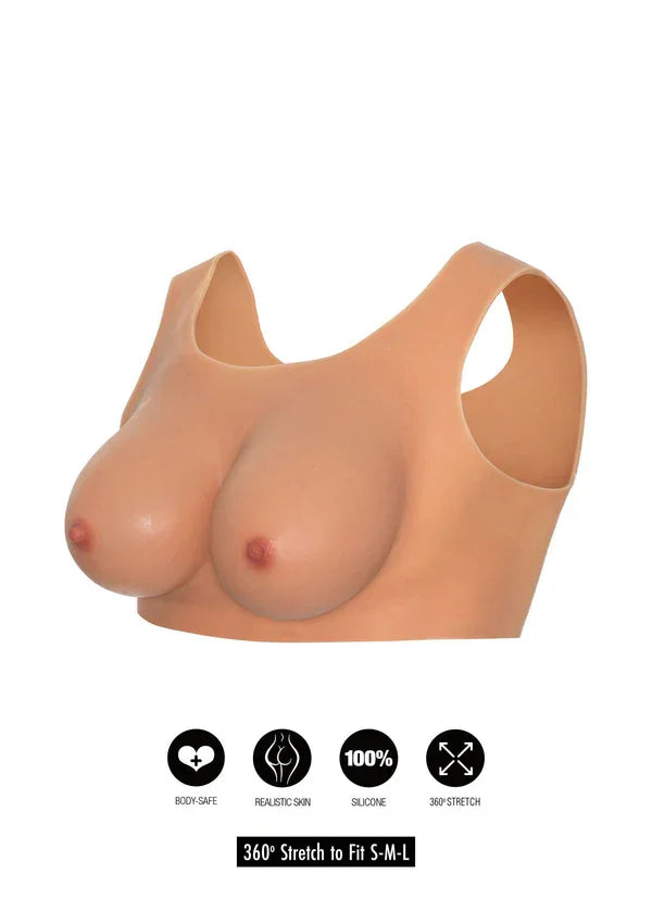 Wearable Breasts Top D Cup by Hidden Desire - Happytoys Sexshop: Toys for Feeling Happy & Easy 😊 - Discreet geleverd