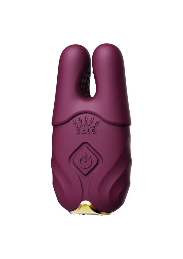 Nave Vibrating Nipple Clamps Purple by Zalo - Happytoys Sexshop: Toys for Feeling Happy & Easy 😊 - Discreet geleverd