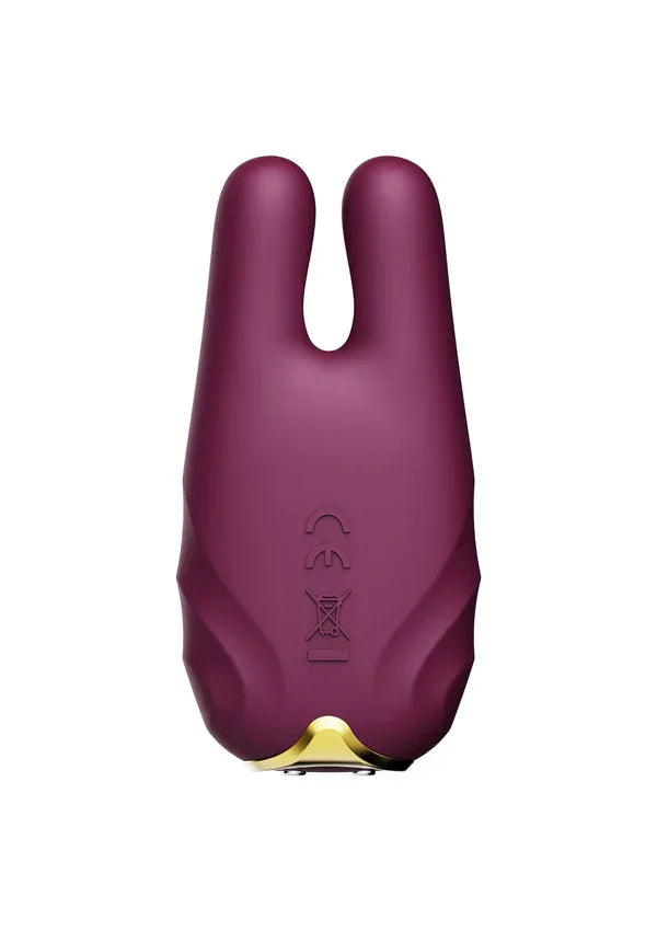 Nave Vibrating Nipple Clamps Purple by Zalo - Happytoys Sexshop: Toys for Feeling Happy & Easy 😊 - Discreet geleverd