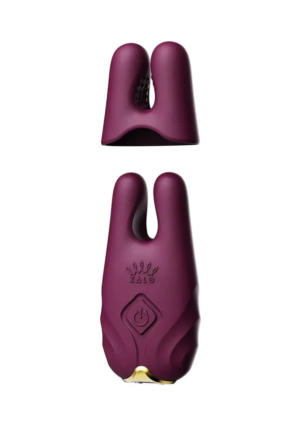 Nave Vibrating Nipple Clamps Purple by Zalo - Happytoys Sexshop: Toys for Feeling Happy & Easy 😊 - Discreet geleverd