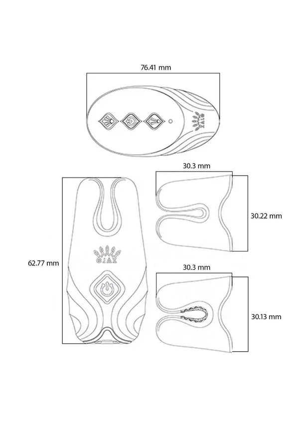 Nave Vibrating Nipple Clamps Purple by Zalo - Happytoys Sexshop: Toys for Feeling Happy & Easy 😊 - Discreet geleverd