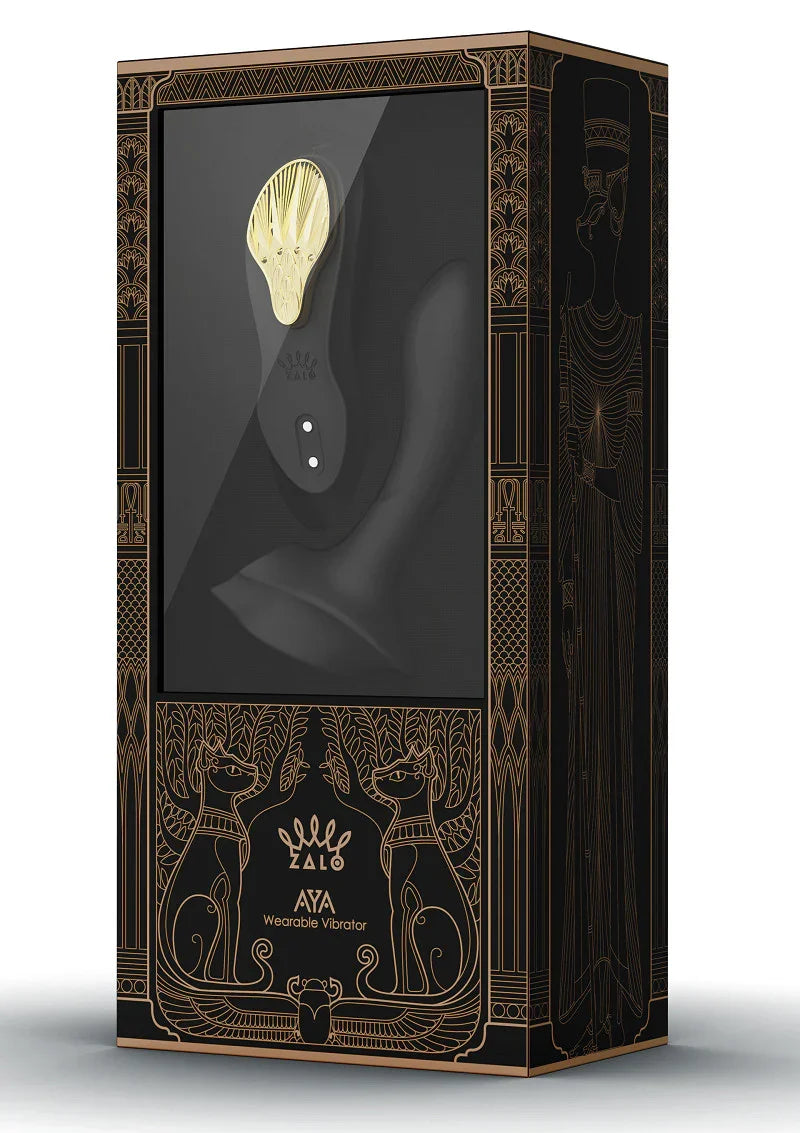 Aya Wearable Vibrator Black by Zalo - Happytoys Sexshop: Toys for Feeling Happy & Easy 😊 - Discreet geleverd