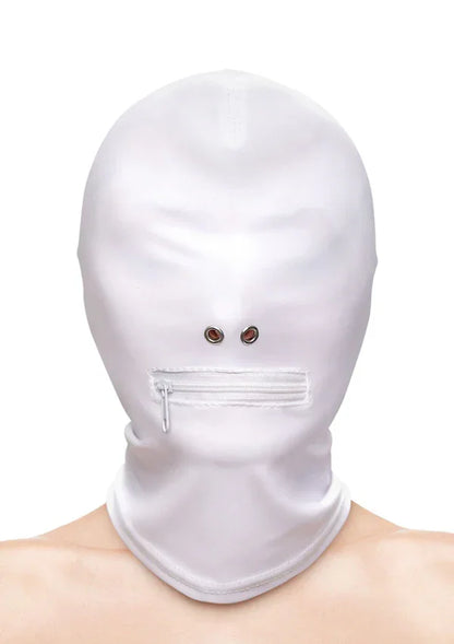 Zippered Mouth Hood White by NS Novelties - Happytoys Sexshop: Toys for Feeling Happy & Easy 😊 - Discreet geleverd