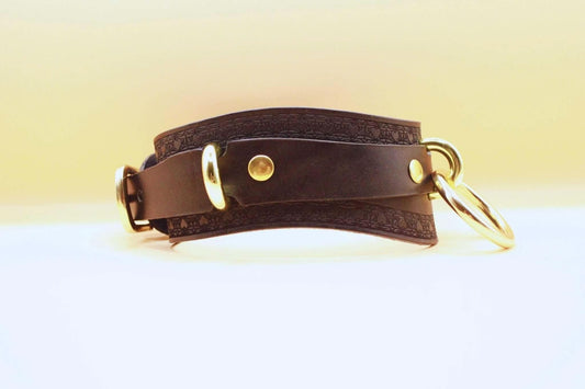 Submissive Collar Leather BDSM Collar - Discreet Submissive Jewelry - Happytoys Sexshop: online sex shop for Feeling Happy & Easy 😊 - Discreet geleverd