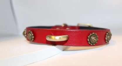 Slave Collar Vintage Leather D-Ring Choker Collar - BDSM Collar